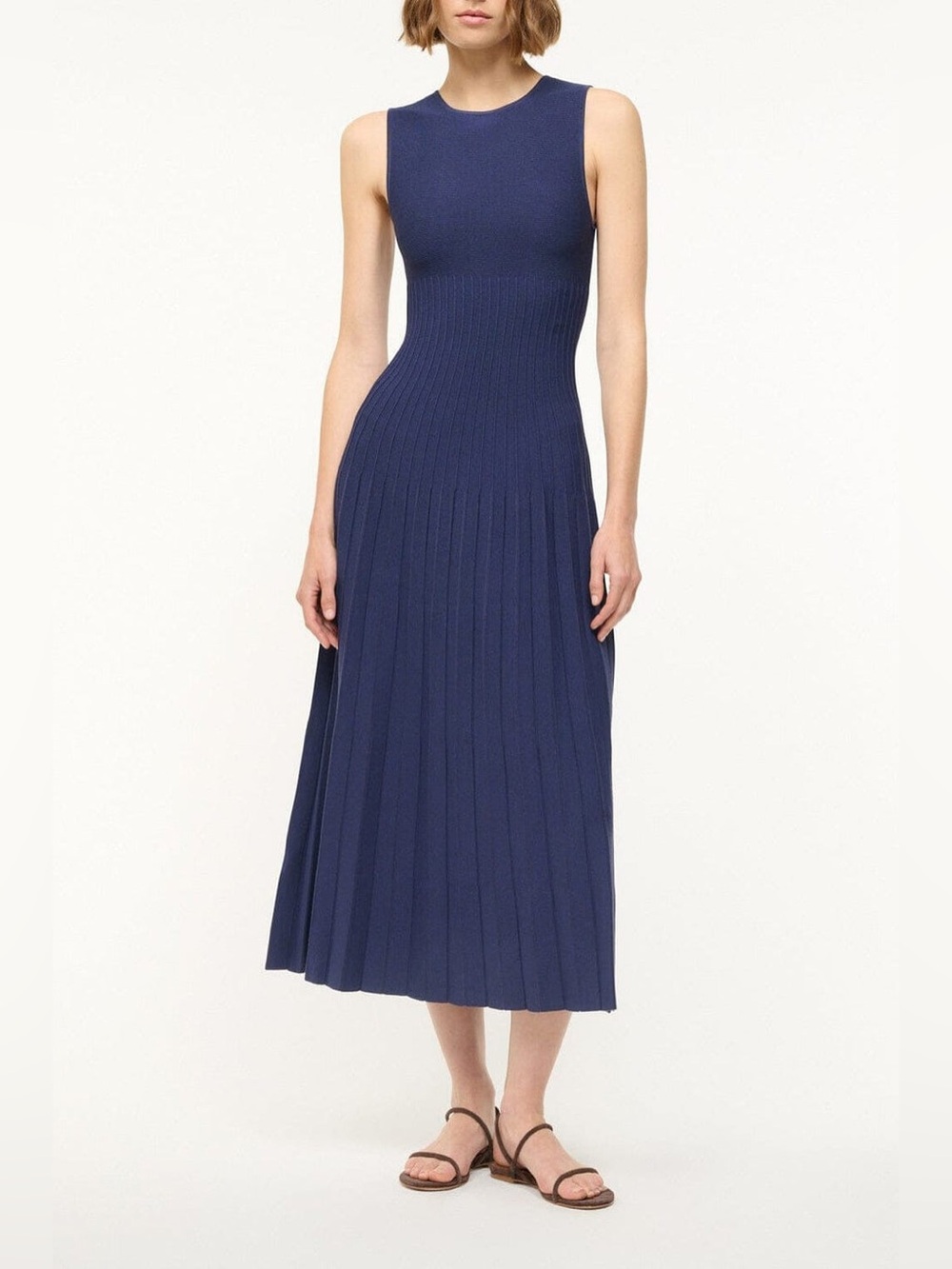 Staud Elyse Dress in Navy S